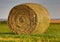 Round bale of hay in Nebraska