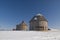 Round barns in wintertime