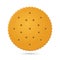 Round Biscuit Crackers Vector Illustration