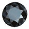 Round black sapphire