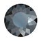 Round black sapphire isolated . Gemstone
