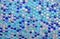 Round blue glass mosaic pattern