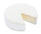 Round brie or camambert cheese on a white background