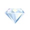 Round brilliant cut diamond side view. Colored flat icon. Vector illustration