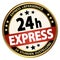 round business button - 24 hours express (german