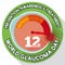 Round Button with Eyeball like Manometer Commemorating World Glaucoma Day, Vector Illustration
