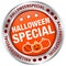 Round Button Halloween Special With Pumpkins Orange Silver