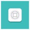 Round Button for Help, life, lifebuoy, lifesaver, preserver Line icon Turquoise Background