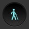 Round button icon Blind man silhouette. Button banner round badge interface for application illustration