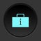 Round button icon Luggage information. Button banner round badge interface for application illustration