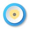 Round button for web icon, antivirus, security. Button banner round, badge interface for application illustration