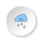 Round button for web icon, barrel, water. Button banner round, badge interface for application illustration