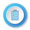 Round button for web icon. Checklist, tasks vector icon. Button banner round, badge interface for application illustration