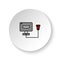 Round button for web icon, Diseases, roentgen. Button banner round, badge interface for application illustration