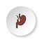 Round button for web icon, Diseases, stomach. Button banner round, badge interface for application illustration