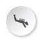 Round button for web icon, Diver, man. Button banner round, badge interface for application illustration