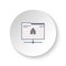 Round button for web icon, folder, home, site. Button banner round, badge interface for application illustration