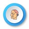 Round button for web icon. gps, smart, location. Button banner round, badge interface for application illustration