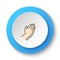 Round button for web icon, Hand applause. Button banner round, badge interface for application illustration