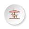 Round button for web icon, Horse, carousel. Button banner round, badge interface for application illustration