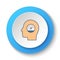 Round button for web icon. Human, mind, performance, productivity vector icon. Button banner round, badge interface for