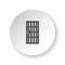 Round button for web icon, Jail, door, icon. Button banner round, badge interface for application illustration