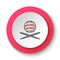 Round button for web icon, Knitting weaving. Button banner round, badge interface for application illustration