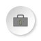 Round button for web icon, Luggage information. Button banner round, badge interface for application illustration