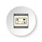 Round button for web icon, payment method, visa. Button banner round, badge interface for application illustration