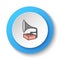 Round button for web icon, While playing record. Button banner round, badge interface for application illustration