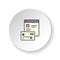 Round button for web icon, shopping online, visa. Button banner round, badge interface for application illustration