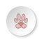 Round button for web icon, Veterinarian. Button banner round, badge interface for application illustration