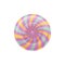 Round candy. Bright multicolored spiral candy. The sweetness of dragees. Colored sweet caramel in cartoon style. Vector