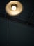 Round ceiling lamp in the dark