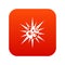 Round cell virus icon digital red