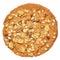 Round cereal cookies with sunflower seeds and oat flakes isolate