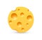 Round Cheese icon illustration on white background