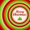 Round christmas background and greeting card.