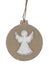 Round Christmas tree decoration with silver angel