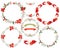 Round Christmas wreath border set