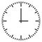 Round clock face. Time scale line icon