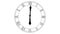 Round clock loop with hour and minute hands. Motion on white clock face. Animated 4k video