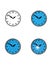Round Clocks With Numbers Illustration Set