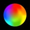Round color palette. Rainbow gradient. Vector illustration.