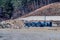 Round concrete culverts on ground at new construction site