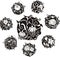 Round decorative flower dingbat designs