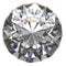 Round diamond from top side isolated