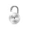 Round door padlock or lock template realistic vector illustration isolated.