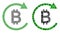 Round Dot Bitcoin Repay Icon Collage