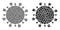 Round Dot Digital Virus Icon Collage